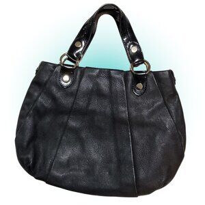 SIMPLY VERA BLACK LEATHER HANDBAG PURSE EUC CLEAN INTERIOR